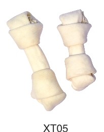 Beef Rawhide bleach swollen knotted bone for pet chewing