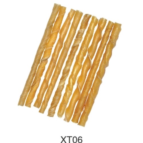 Beef Rawhide natural twisted stick for pet chewing