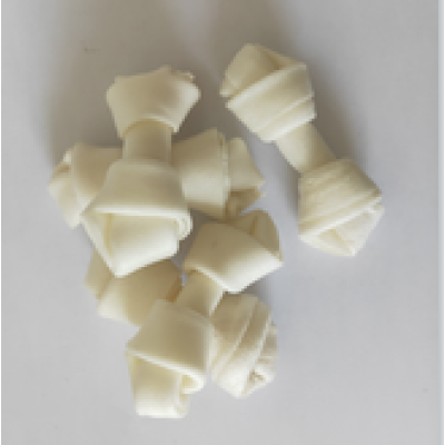 Dog bone shape white calcium  chicken snack for pet