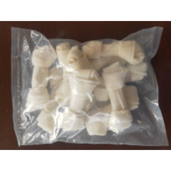 Beef Rawhide bleach  knotted bone dog chews