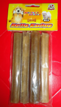 Natural beef  rawhide  pressed roll dog chew toy