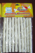 Beef Rawhide natural twisted stick for pet chewing
