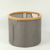 Round bamboo frame garment rack with storage basket - STB130/STB138