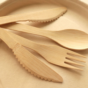 bamboo cutlery set wholesale in China  | eco friendly bamboo cutlery 100% degradation -BC170