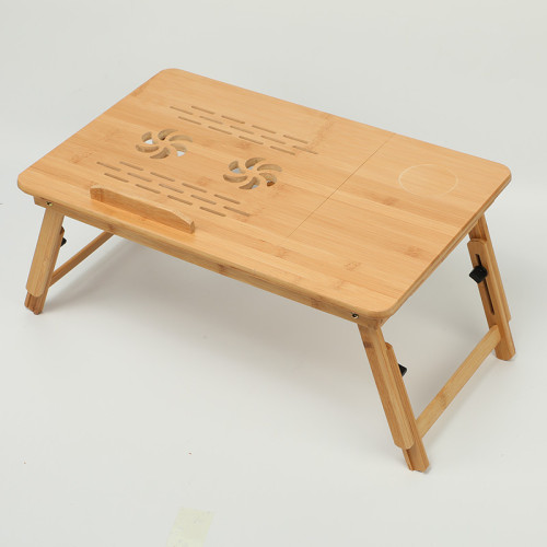 Бамбуковый стол для ноутбука с вентилятором и складными ножками -FT1331-23