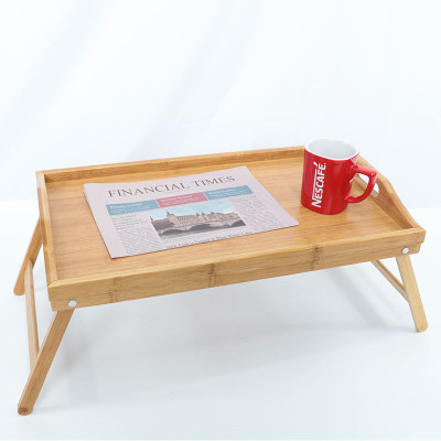 Bamboo breakfast tray table with legs for bed  -BF500