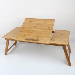table pour ordinateur portable pour lit réglable pliable -FT1331-61| Matériau en bambou
