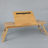 Portable bamboo folding laptop table for bed  and - FT1332-66 with slot and drawer
