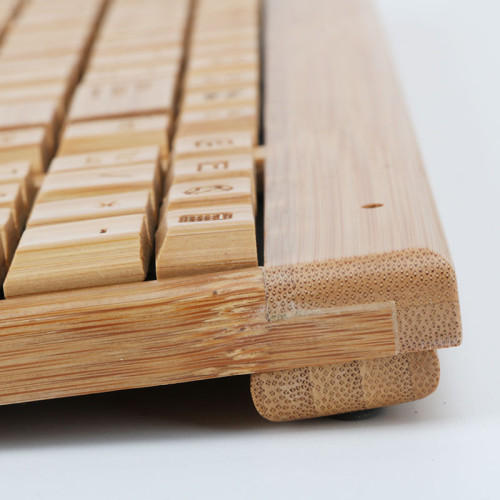 clavier sans fil en bambou pour logo laser personnalisé | KG201