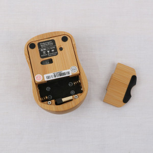 Souris d'ordinateur en bambou pour ordinateur portable | MG95 meilleure souris pour le travail sur ordinateur