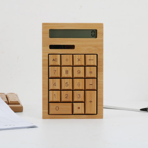 Calculatrice de bambou en gros -CS18 pour le bureau ou le ménage