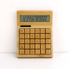 Solar Flat-angle Wooden Calculator with 12-digit Large Display
