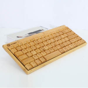 Fournisseur d'usine de clavier sans fil pour ordinateur en bambou -KG101
