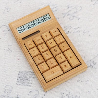 Bamboo Flat Solar Calculator Factory Direct Price -CS19