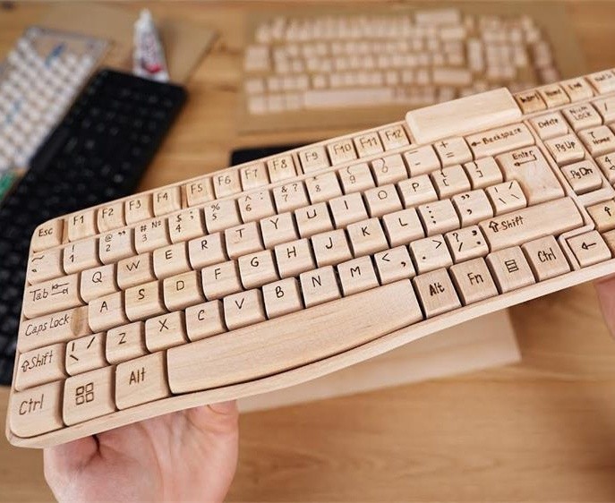 JIANGQIAO Environmental Protection Natural Bamboo Keyboard and Mouse Promote Low-carbon Life