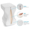 Memory Foam Knee Pillow Contour Wedge Pillow Orthopedic Leg Pillow For Side Sleeper