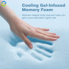2-Inch Memory Foam Gel Cooling air Bed Mattress Topper Twin Pressure-Relieving Mattress Pad