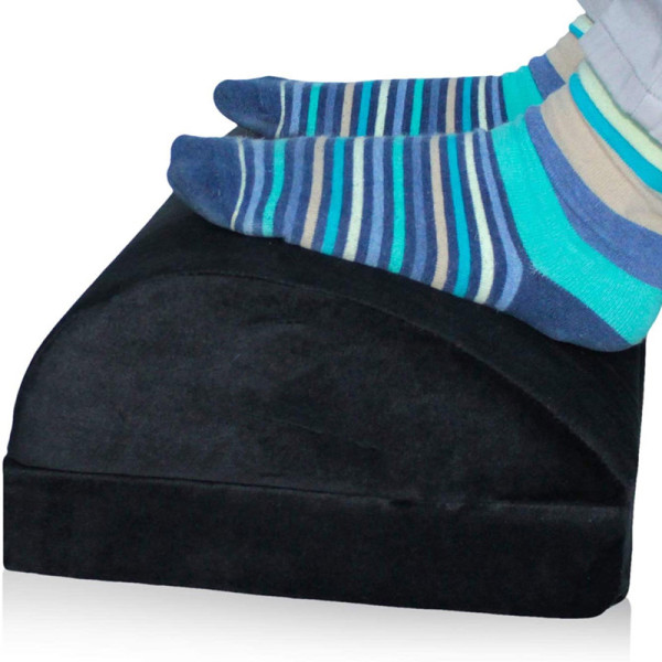 Adjustable Desk Foot Rest Pillow Added Height Teardrop Design Under Desk Footrest Cushion