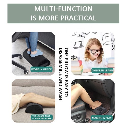 Adjustable Desk Foot Rest Pillow Added Height Teardrop Design Under Desk Footrest Cushion