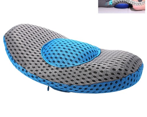 Memory Foam Lumbar Pillow for Sleeping, Adjustable Height 3D Lower Back Support Pillow Waist Sciatic Pain Relief