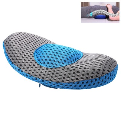 Memory Foam Lumbar Pillow for Sleeping, Adjustable Height 3D Lower Back Support Pillow Waist Sciatic Pain Relief