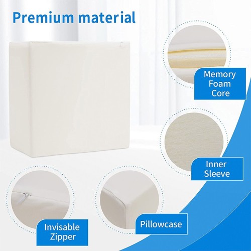 Square Cube Comfort Memory Foam Pillow for Side Sleepers Cervical Pillow for Neck Pain