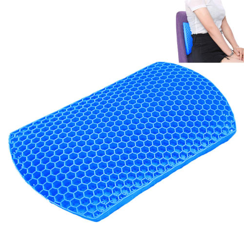 Honeycomb Gel Lumbar Support 3D Mesh | Non-Slip Cover Back Cushion Designed | Back Pain Relief