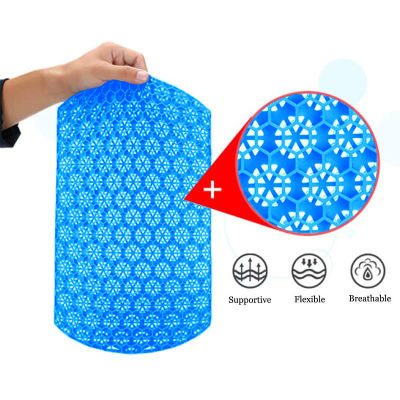 Honeycomb Gel Lumbar Support 3D Mesh | Non-Slip Cover Back Cushion Designed | Back Pain Relief