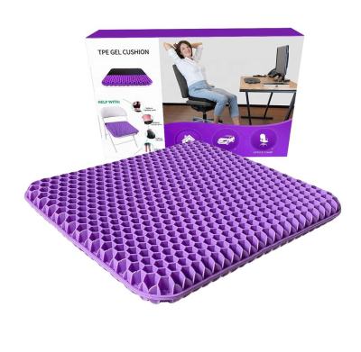 Office & Car Seat Cushion | TPE Gel Seat Cushion | Double Thick Orthopedic Cooling Seat Cushion | Coccyx Outdoor Seat Cushion