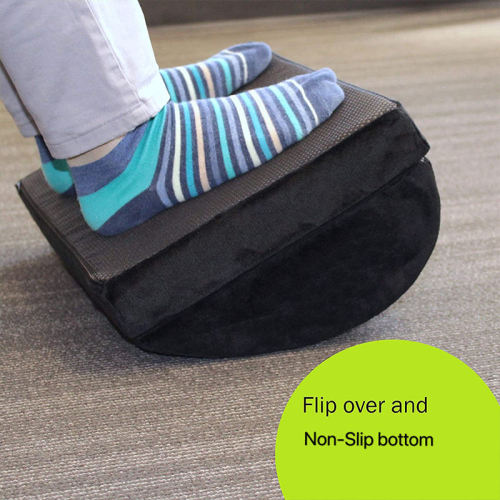 Adjustable Foot Rest - Foot Rest Under Desk Cushion Provides More Comfort for Legs | Ergonomic Footrest Cushion | Reduces Pressure Cushion