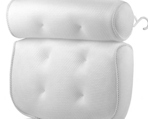 Bath Pillow | Home Back Neck Support Bathtub Spa | Hot Tub Suction Cups Luxury Waterproof | Comfort 3D Air Mesh