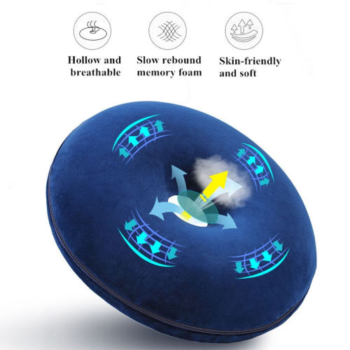 New Cool Ring inflatable Donut Seat Cushion | Memory Foam Pressure Piles Comfort Coccyx Relief