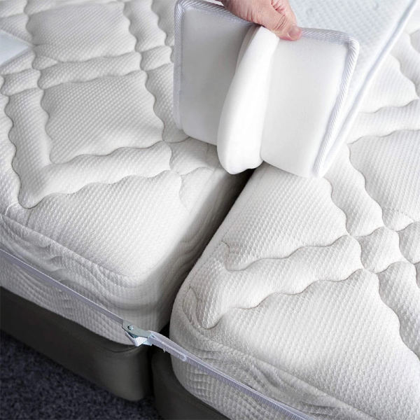 Foldable Bed Bridge | Allergenic Foam Connector Mattress | Wedge Bed Gap Filler |  Knitted Fabric Updated Version