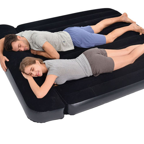 Inflatable Air Bed PVC Flocking  Camping Mattress | Travel Air Rest Inflatable Car Mattress