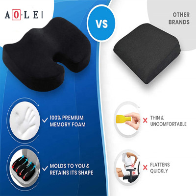 Coccyx Orthopedic Comfort Memory Foam | Gel-enhanced Wheelchair Seat Cushion