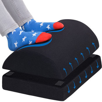 Adjustable Desk Foot Rest Pillow | Added Height Teardrop Design | Under Desk Footrest Cushion