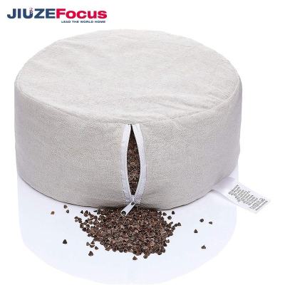 Yoga Zafu Meditation Sublimation Blanks Seat Cushion | Organic Handmade Round Buckwheat | 100% Cotton Washable Cover | Halloween