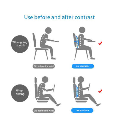 Car Lumbar Waist Support Back Rest Cushion | Office Seat Massage Mesh | Outdoor Chair Cushion