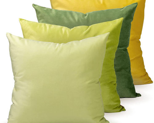 Velvet Decorative Throw Pillow Covers | Lumbar Pillow Covers Set | 2 Soft Sofa Couch Throw Pillow Cover | 12 x 20 Inch Cushion Case