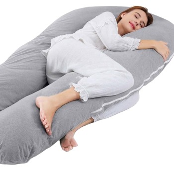 Shredded Memory Foam | Full Body Pillow | U Shaped Pregnancy Pillow | Maternity Back Support Pillow