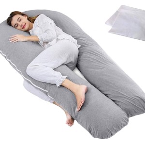 Shredded Memory Foam | Full Body Pillow | U Shaped Pregnancy Pillow | Maternity Back Support Pillow
