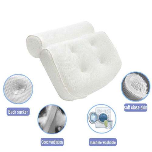 New Luxury Bathtub Pillow | 3D Air Mesh Technology | Non Slip | Machine Washable & Quick Dry Bath | Function Pillows