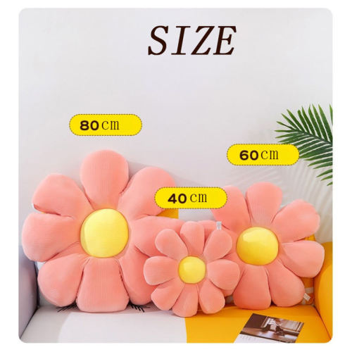 Toy Flower Plush Pillow | New Design 40cm Little Daisy | Floral Soft Stuffed Cushion | Home Decorative Seat Cushion