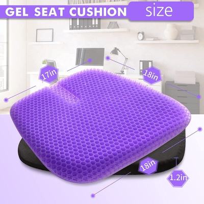 Bed pillow | Gel Seat Cushion | Double Thick TPE Cushion | Long Sitting | Non-Slip Cover Breathable Honeycomb Chair Pads