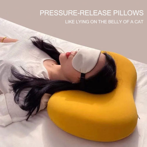 Medium Firm Pillow | Cloud Feeling | Side Sleeper Supportive Orthopedic | Sleeping Pillow Flat Best | Deep Sleep