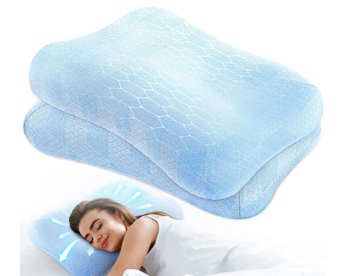 Layered Bread Shredded Memory Foam Pillow | Pillow Top Elevated | Support Cushion | Bed Wedge Slope Pillow | Lower Back Pain