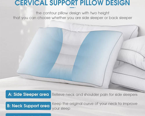 Gel Pillow Cervical | Orthopedic Contour | Memory Foam Pillow | Cervical pillow | Neck Pain Keep Cooling Luxury