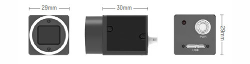 USB3 비전 카메라 | HC-CA004-10UC 0.4MP 1/2.9" 컬러 CMOS USB3.0 영역 스캔 카메라