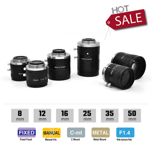 C-Mount Lens | 5MP Fixed Focus FA Machine Vision Lenses for 2/3" Sensor