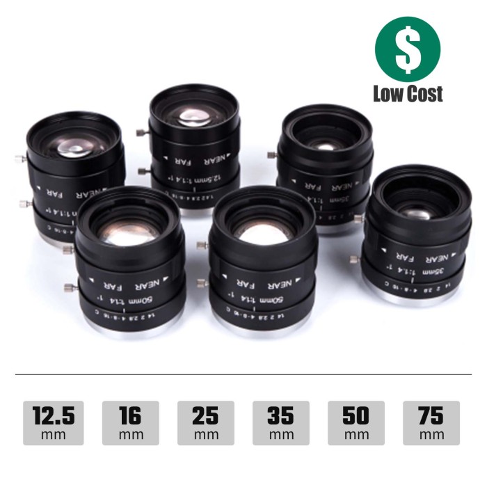 C-Mount Lens | 5MP Fixed Focus FA Machine Vision Lenses for 1